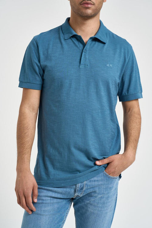 Polo uomo manica corta blu petrolio