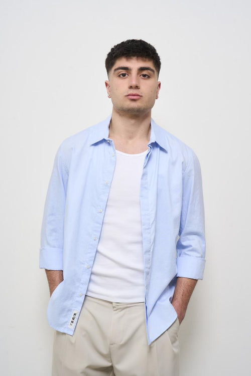 Camicia uomo celeste
