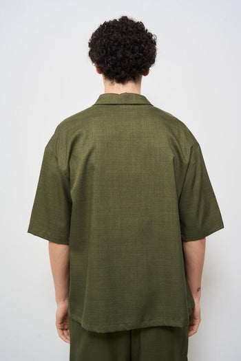 Camicia uomo verde militare - 5