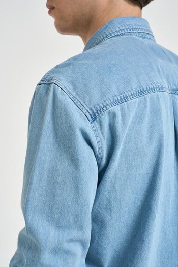 Camicia uomo in denim chiaro - 5