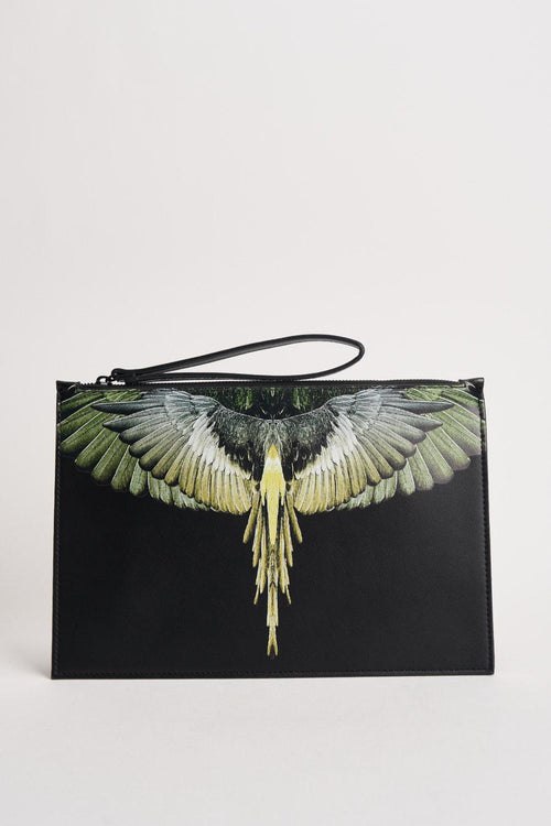 Pochette uomo con stampa nera