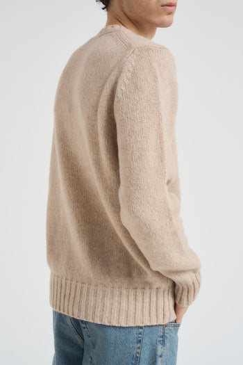 Maglione uomo in lana beige - 4
