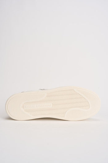 Sneakers uomo in pelle bianca e cammello - 7