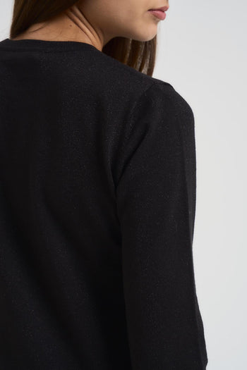 Maglia donna girocollo nera - 4