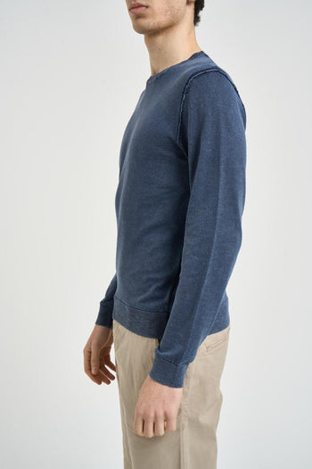 Maglia uomo effetto mélange blu - 3