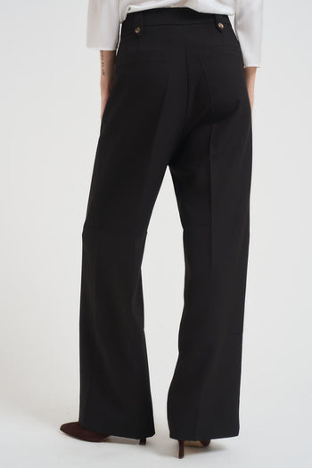 Pantalone donna a palazzo nero - 4