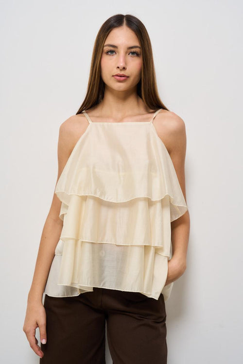 Top donna balze panna