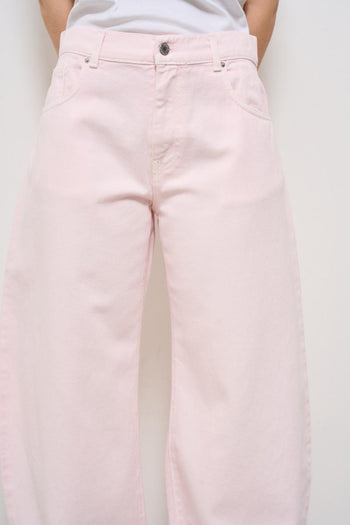 Jeans donna regular in denim rosa - 6