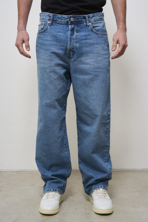 Jeans uomo regular fit in denim medio
