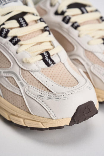 Sneakers donna Rerun bianca e marrone - 3