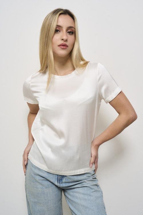 White satin women's t-shirt - 2