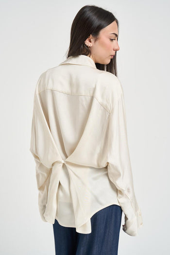 Camicia donna con dettaglio panna - 4