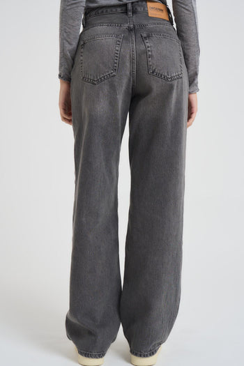 Jeans donna wide leg grigio - 3