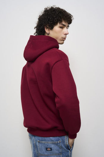 Men's Burgundy Hoodie - 5