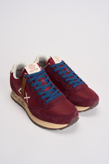 Sneakers uomo bordeaux e bianche - 3