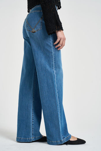 Jeans donna Marta Stone 78 in denim medio - 4