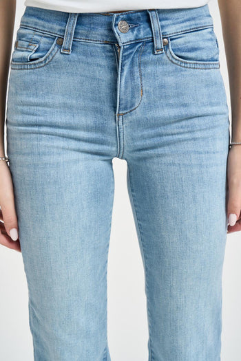 Jeans donna regular in denim chiaro - 5