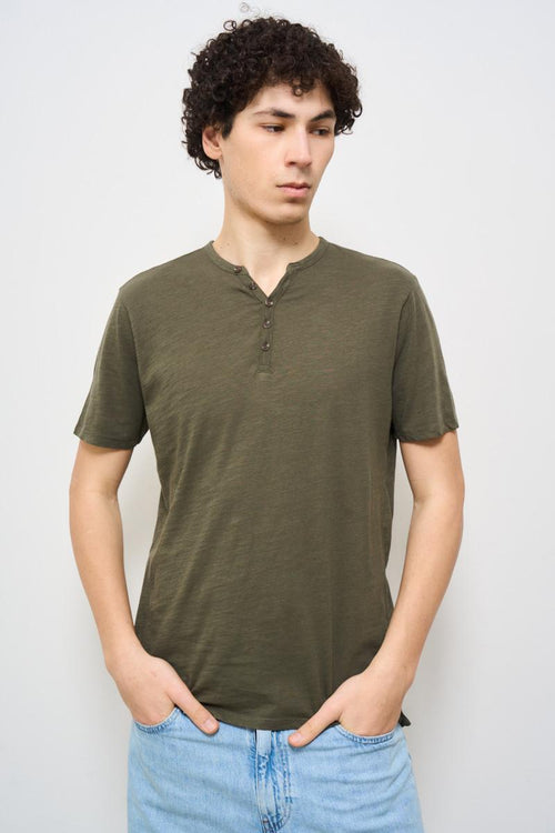 Polo uomo verde militare