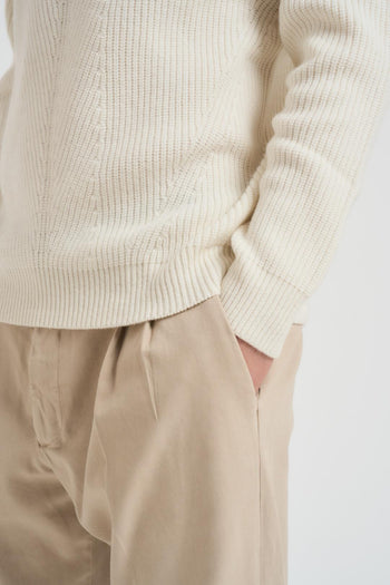 Maglia uomo girocollo panna - 4