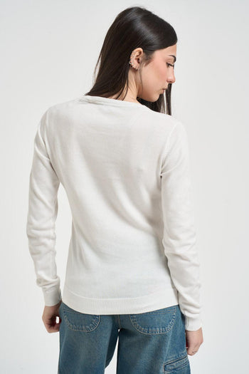 Maglia donna girocollo bianca - 3