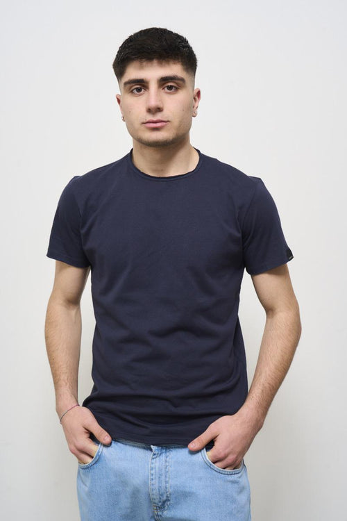 T-shirt uomo girocollo blu