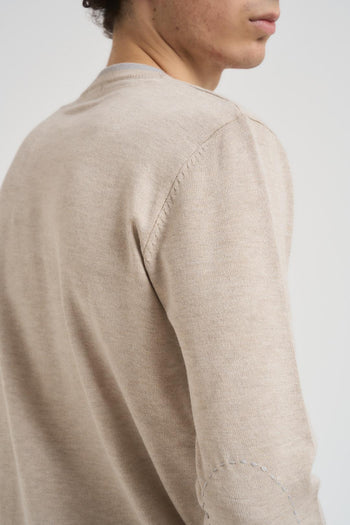 Maglia uomo girocollo beige - 5