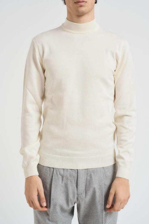 Maglia uomo mezzo collo bianca