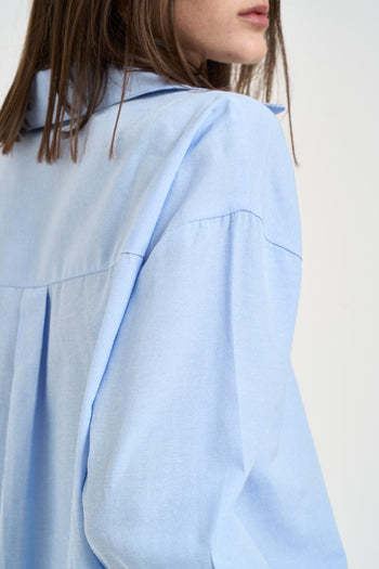 Camicia donna celeste - 4