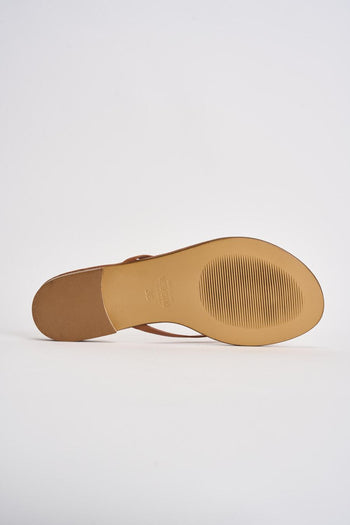 Infradito donna in ecopelle cammello - 8