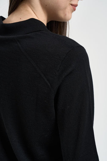 Polo donna manica lunga nera - 4