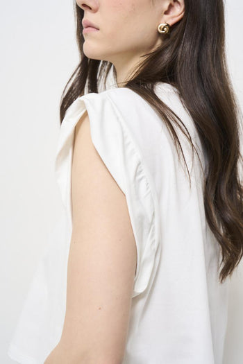 White crew neck women's top - 4