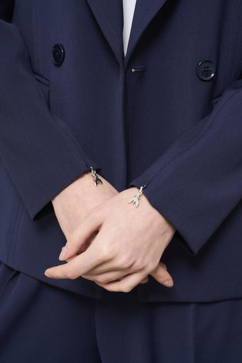 Giacca donna doppiopetto blu - 7