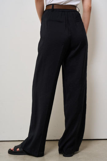 Pantalone donna a palazzo nero - 4