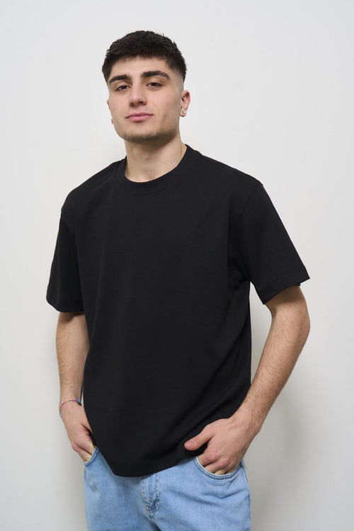T-shirt uomo girocollo nera