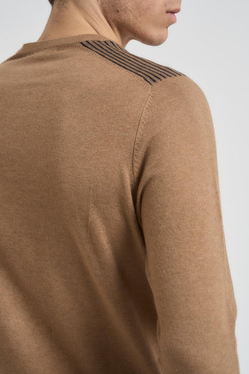Maglia uomo girocollo cammello - 4
