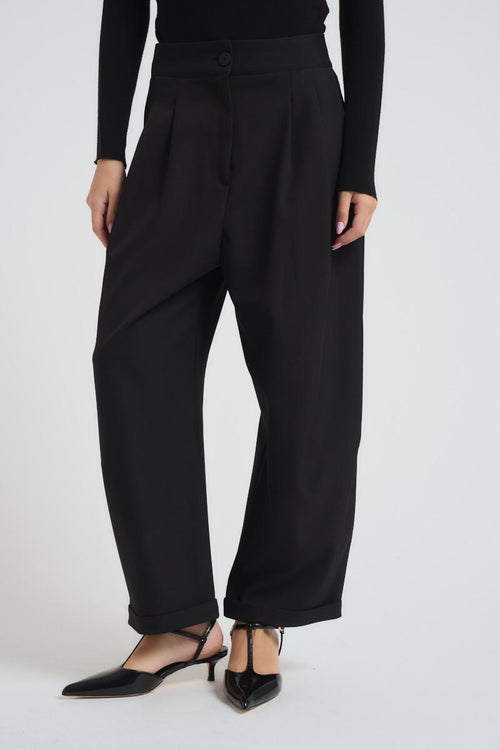 Pantalone donna balloon nero - 2