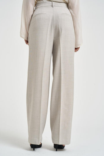 Pantalone donna dritto grigio chiaro - 3