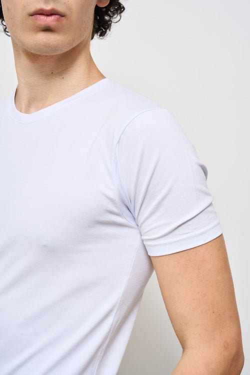 T-shirt uomo girocollo bianca - 2