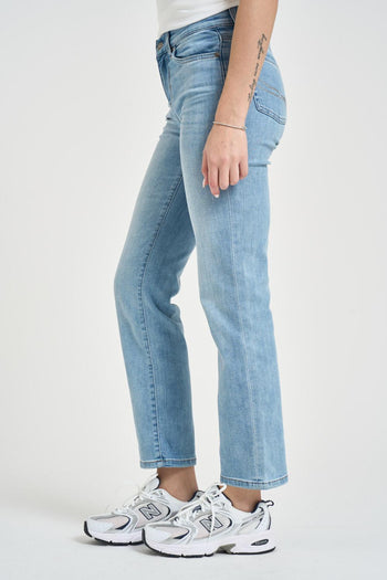 Jeans donna regular in denim chiaro - 3