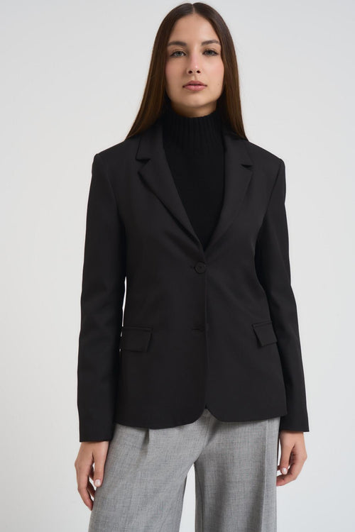 Giacca donna monopetto nera