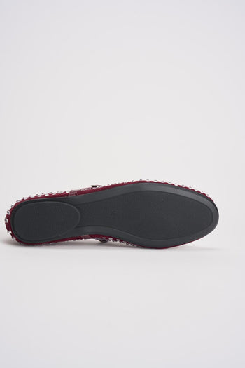 Ballerine donna bordeaux con borchie argento - 9