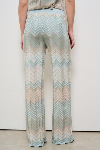 Pantalone donna in maglia multicolor - 4