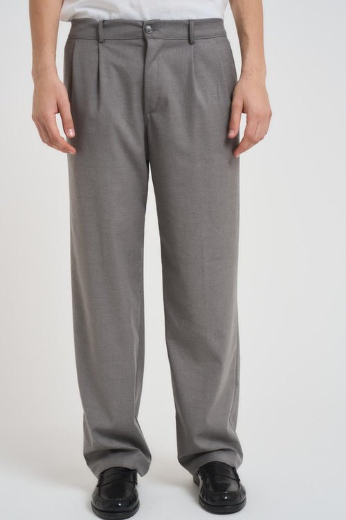 Pantalone uomo gamba dritta grigio