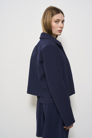 Women's cropped jacket blue - 5