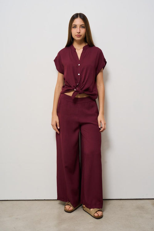 Camicia donna bordeaux