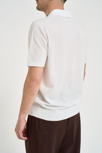 Polo uomo in maglia bianca - 4