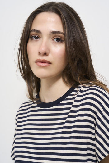 Women's T-shirt blue striped - 3