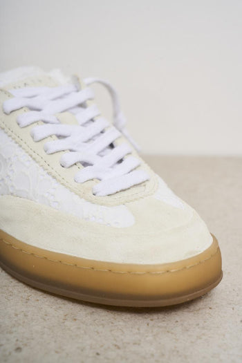 Women's Sporty White Sneakers - 5