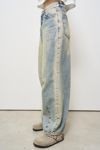 Jeans donna wide-leg in denim - 5
