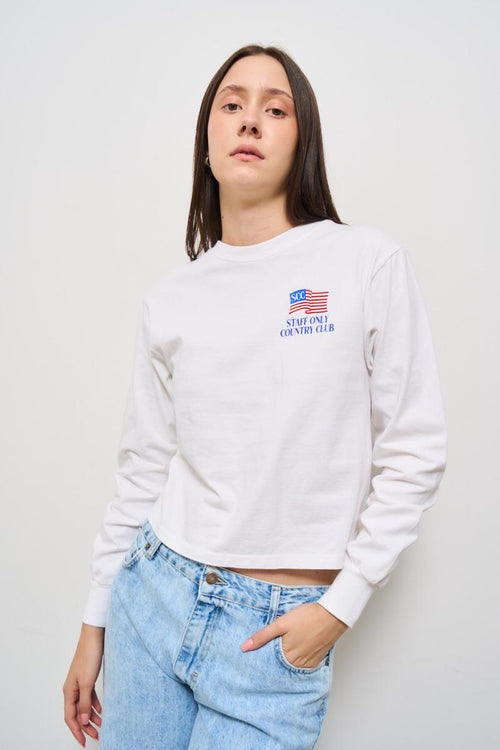 T-shirt donna girocollo bianca